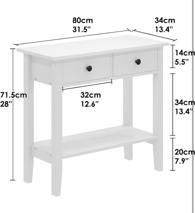 NUEVA!! Mesa consola de madera blanca
