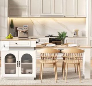 Mesa (cocina) comedor extensible con ruedas.