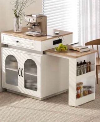 Mesa (cocina) comedor extensible con ruedas.