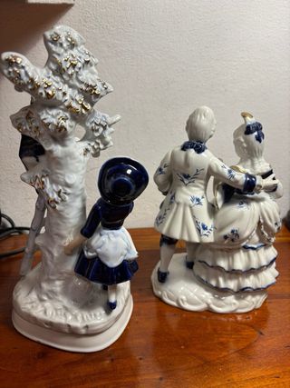 Coppia statuine porcellana vintage