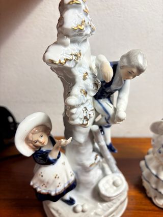 Coppia statuine porcellana vintage