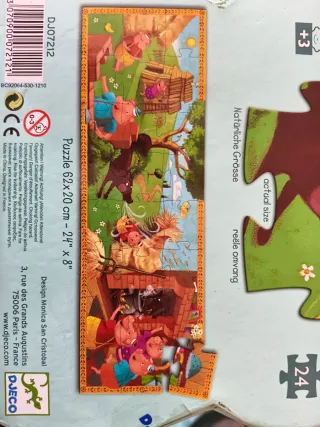 Puzzles de la marca Djeco. A 9 € cada uno. Tengo 3