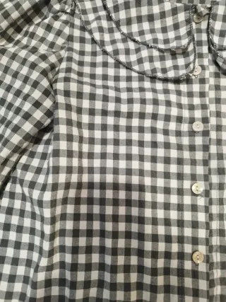 Camisa cuadros cuello volante Talla M