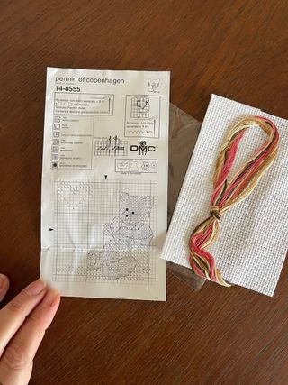 Kit Punto Croce DMC Orsetto Cuore