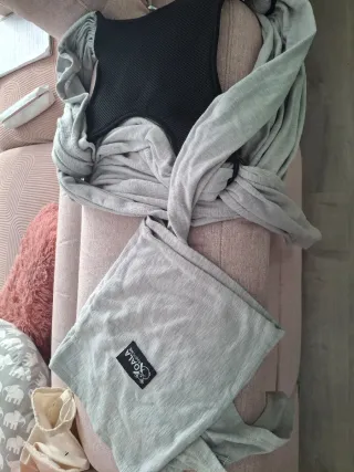 Fular Portabebés Koala Babycare Gris y manta