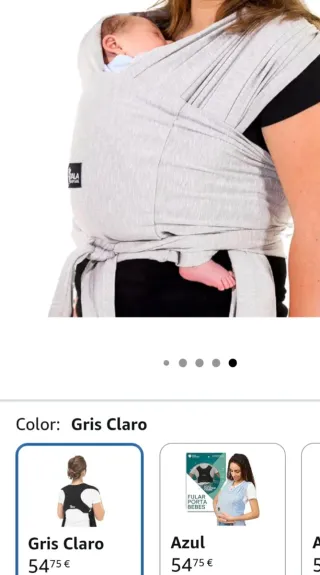 Fular Portabebés Koala Babycare Gris y manta