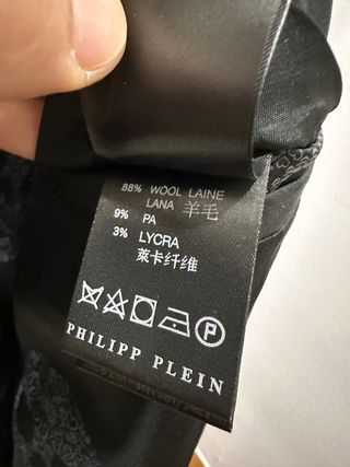 Americana Philipp Plein Negra Tachuelas