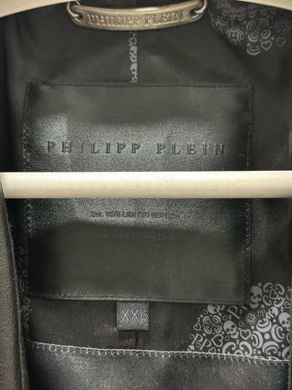 Americana Philipp Plein Negra Tachuelas