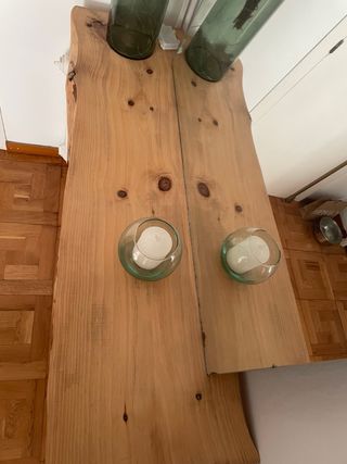 Recibidor industrial madera maciza