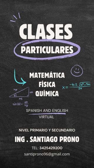 Clases particulares Fisica, Quimica y Matematica