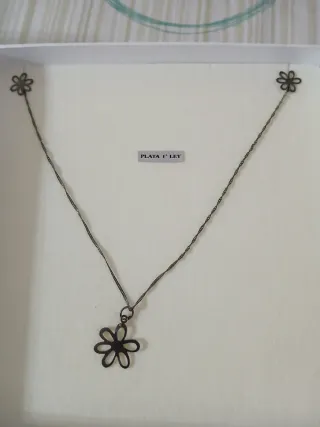 Colgante y pendientes plata JOSE LUIS