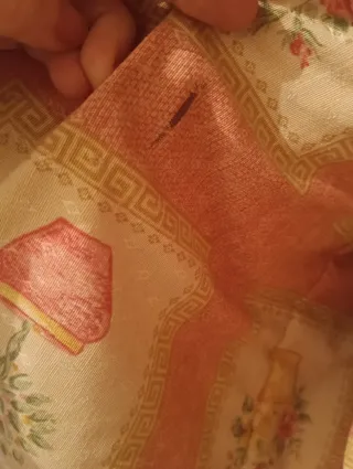 Edredón cama 90-105 cm rosa y beige