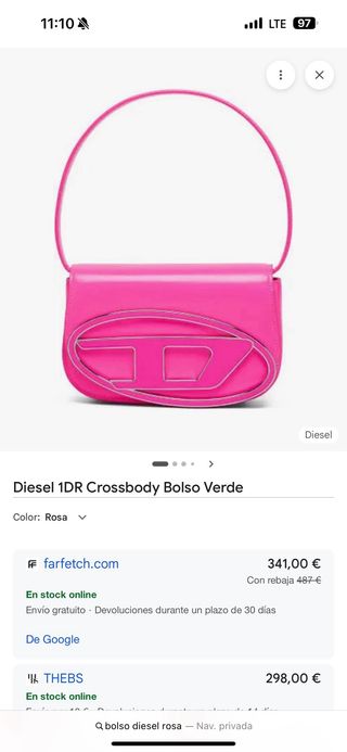 Bolso Diesel 1DR Rosa Fucsia