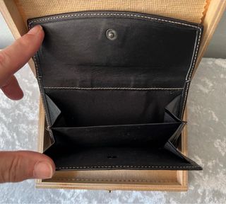 Cartera Billetero Piel Negro y Marrón