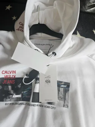 Sudadera Calvin Klein Jeans Blanca Talla M