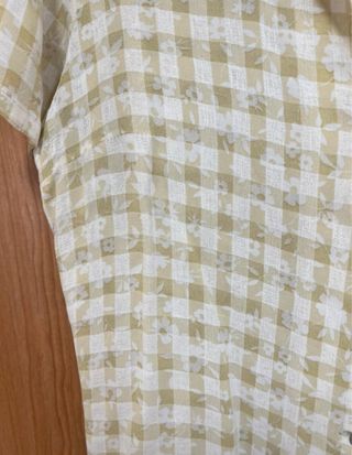 Tintoretto Camisa Gingham Floral Manga Corta