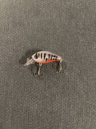 Amostra De Pesca Crankbait XS Prateada & Vermelha