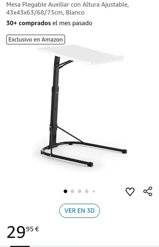 Tavolo Ausiliare Pieghevole Regolabile