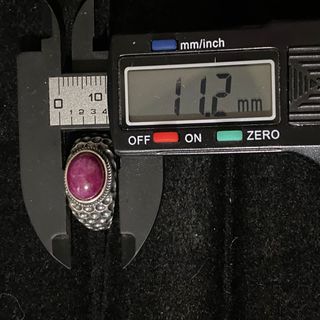 Anillo Plata con Rubí Natural