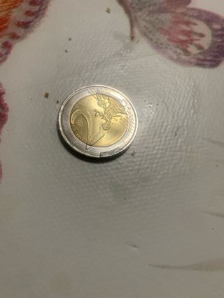 Moneta 2 Euro con errore di conio