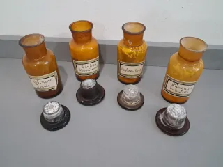 4 Flaconi Farmacia Vetro Ambra