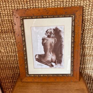 Cuadro carboncillo figura humana