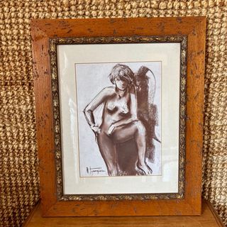 Cuadro carboncillo figura humana