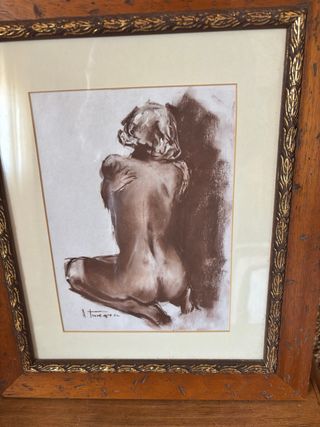 Cuadro carboncillo figura humana