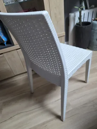 Sillas Ratan Blancas (Set de 4)