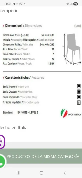 Sillas Ratan Blancas (Set de 4)