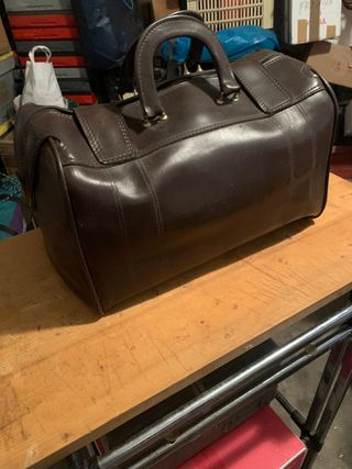 Borsa in cuoio marrone