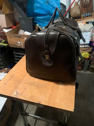 Borsa in cuoio marrone