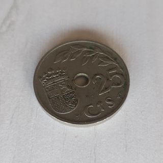 Moneda de 25 céntimos de la dictadura española