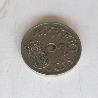 Moneda de 25 céntimos de la dictadura española
