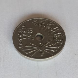 Moneda de 25 céntimos de la dictadura española