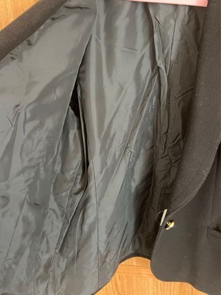 Blazer Lana y Cachemira Negro Botones Dorados