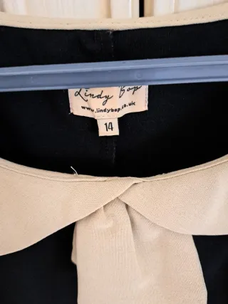 Abito Lindy Bop donna nero con colletto