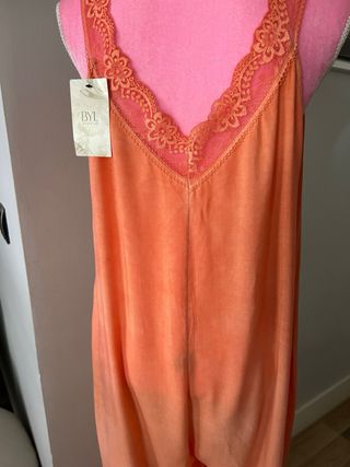 Mono lencero melocotón mujer