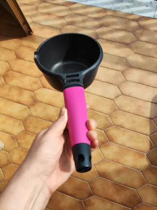 Tegame Alluminio 15cm Manico Rosa