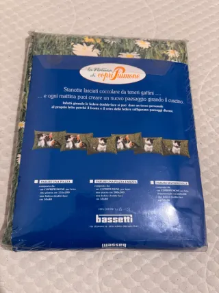 Copripiumone Bassetti + 2 Federe Gatti Prato