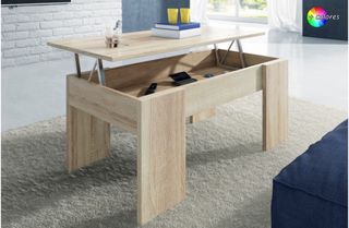 Mesa centro elevable y mueble TV salón