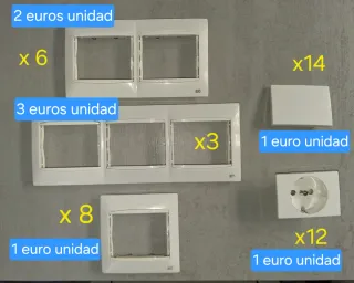 Materiales electricidad BJC: marcos, enchufes