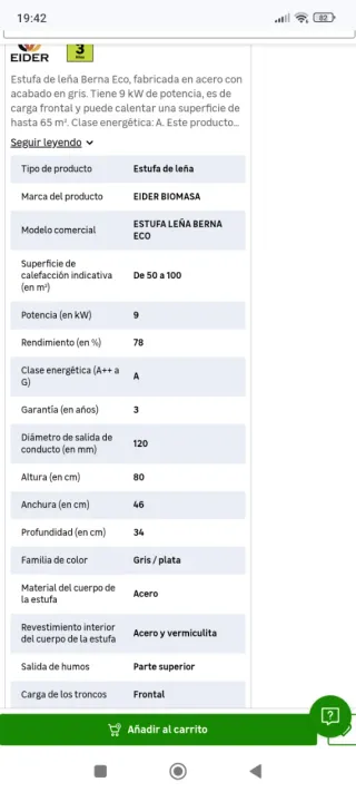 Estufa de leña nueva a estrenar