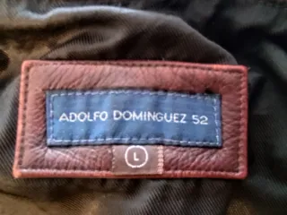 Cazadora Adolfo Domínguez Cuero Marrón Talla L