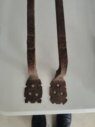 Tiradores y pestillos hierro forjado antiguos