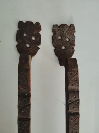 Tiradores y pestillos hierro forjado antiguos