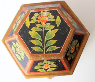 Caja Octogonal India Vintage Madera