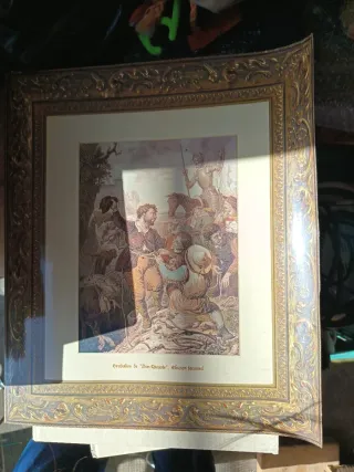 Grabado de Don Quijote edición facsimil