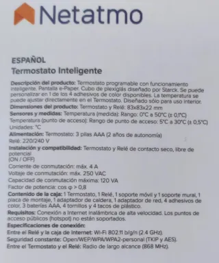 Termostato Inteligente Netatmo