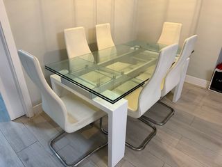 Sillas Blancas Piel Comedor